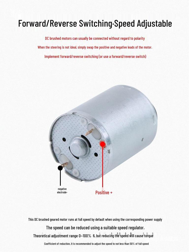 High-Frequency R370 DC Vibration Motor 12V/6V/24V – Miniature Industrial Eccentric Motor