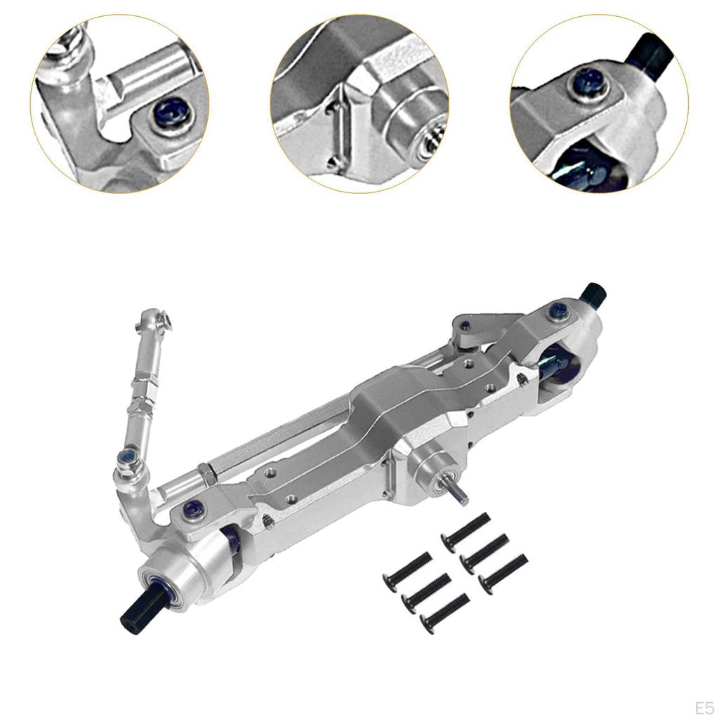 Front Bridge Axle Assemble Metal 1/16 Upgrade RC Drive Set for Remote