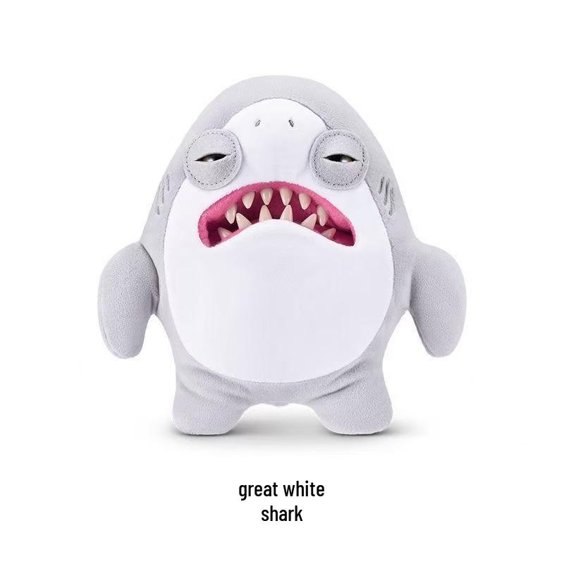 Genuine Fuggler Great White Shark Plush Toy 23cm Authentic