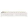 Solid Wood Bed with Drawers White 90x200 Cm Pine