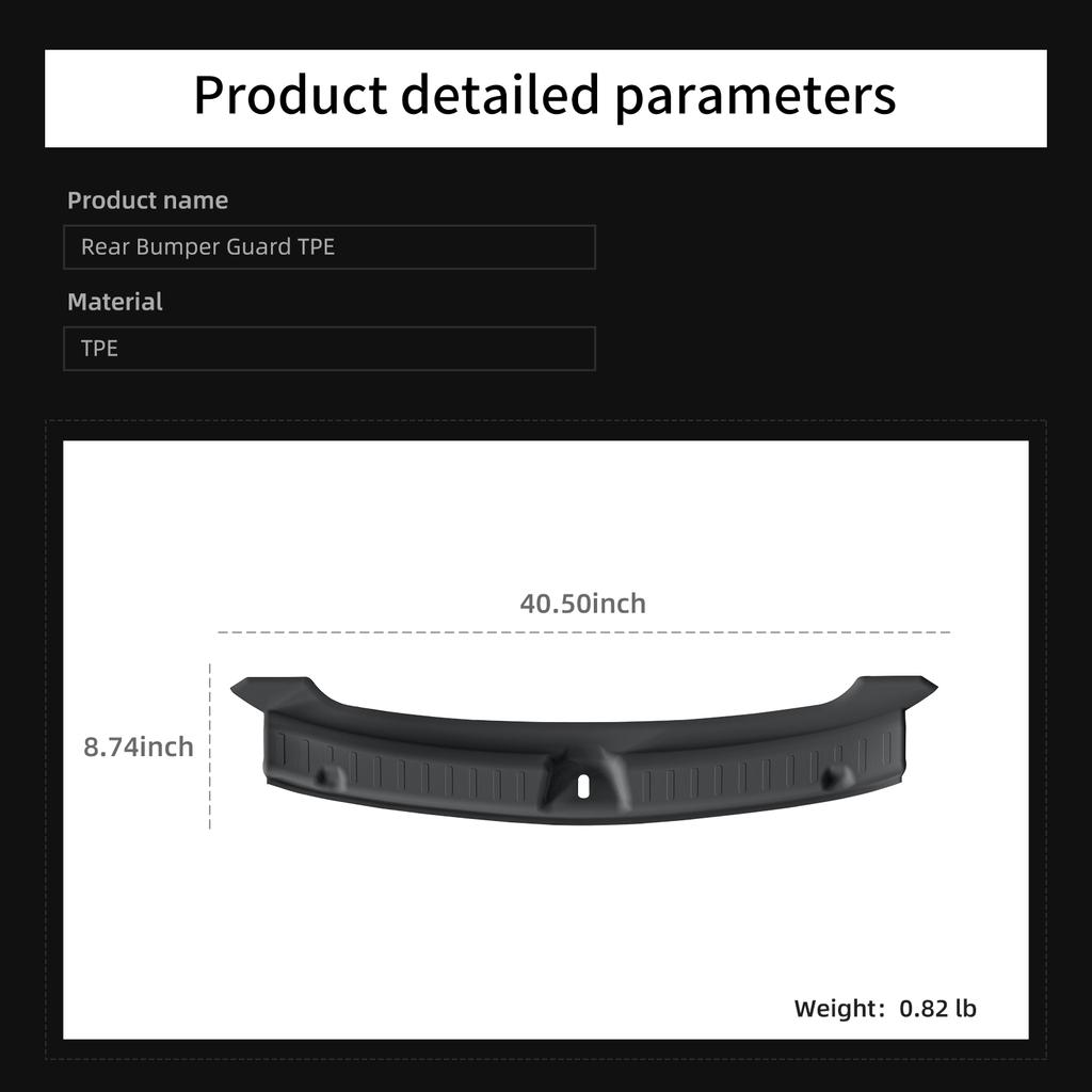 SMABEE for Tesla Model Y Launch 2025 Juniper Rear Trunk Door Sill Guard Strip Rear Bumper Guard Plate Cover Trim Car Accessories