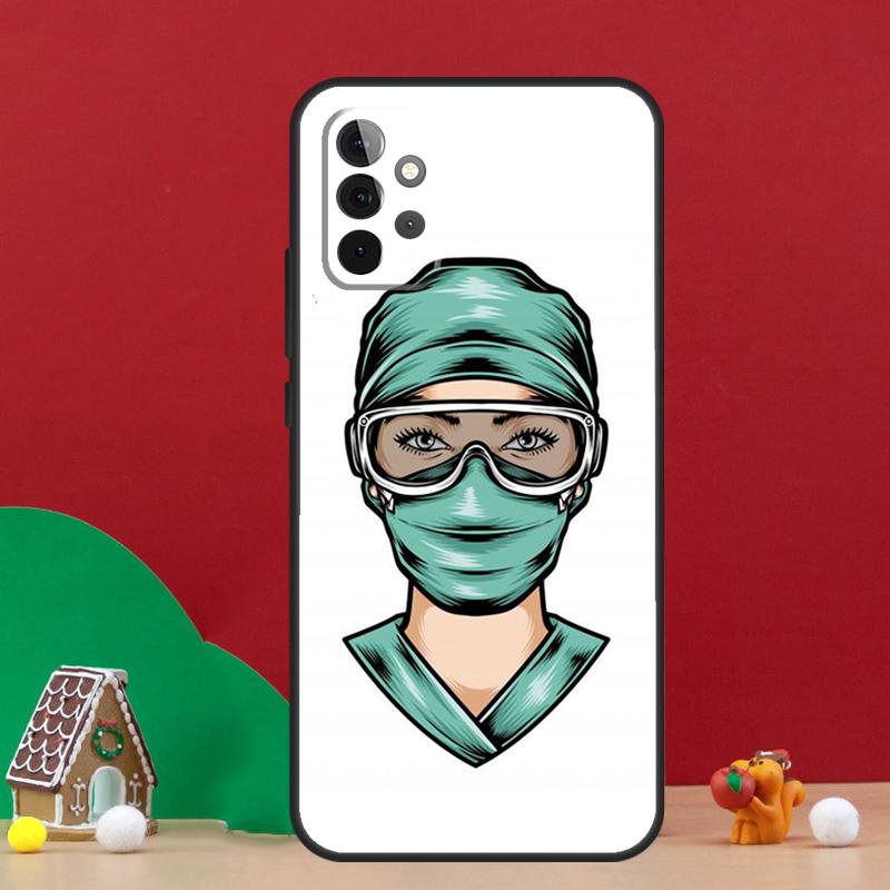 Cartoon Medicine Doctor Nurse Case For Samsung Galaxy A36 A56 A06 A13 A53 A32 A12 A22 A52 A35 A17 A16 A55 A15 A54 A34 A14