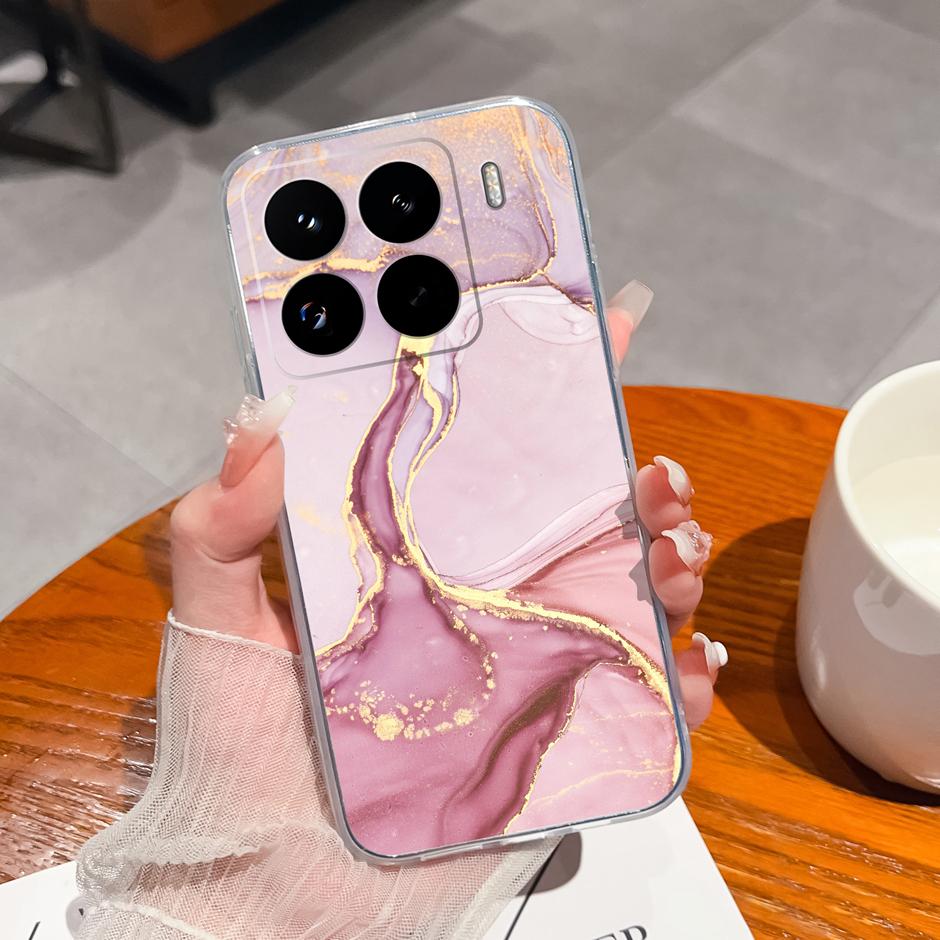 Cute Flower Case For Xiaomi 15 Pro Ultra Clear Soft Silicone Protective Bumper Cover For Xiaomi15Pro 15Ultra Anti Scratch Fundas