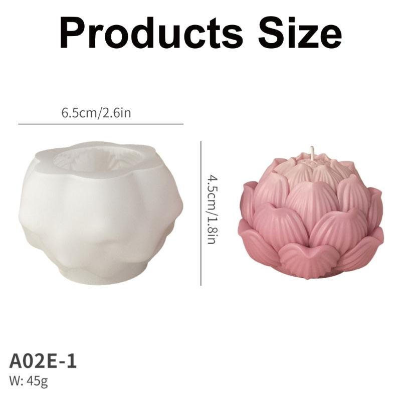 3D Flower Silicone Candle Molds Epoxy Resin Molds for Candle Plaster Decorations, Cake Fondant Chocolate Silicone Molds