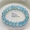 Natürlicher Blauer Topas Klare Runde Perlen Trendiges Unisex Armband Schmuck Party Geschenk 7mm 8mm AAAAAA