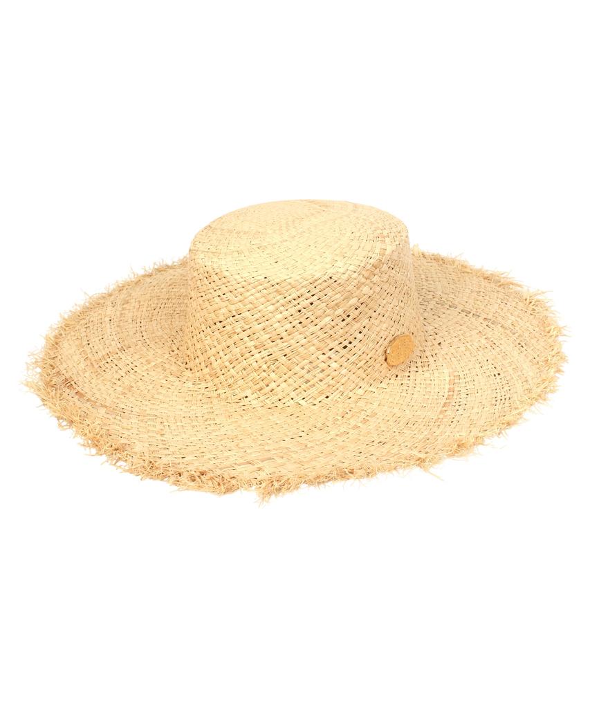 Yunibeosyeolkemiseuteuli Soft Natural Raffia Flat Panama Hat Panama Hat