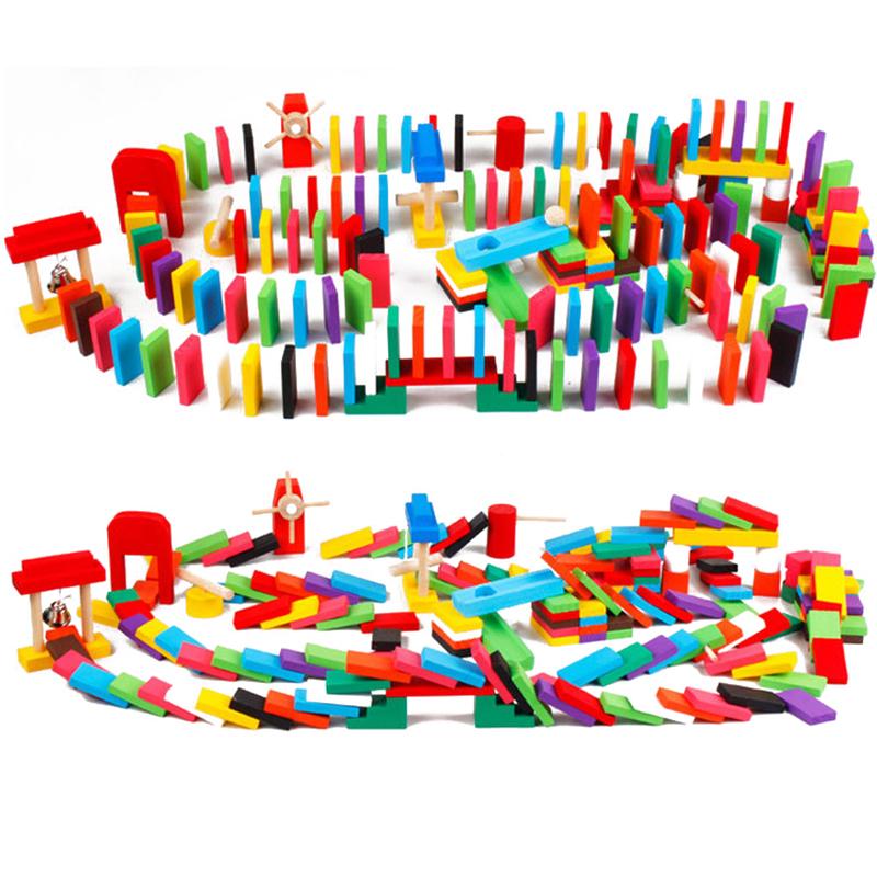 Dominò Colore 100 Pezzi Gioco per Bambini Organ Adulti Scienza ed Educazione Giocattoli in Legno