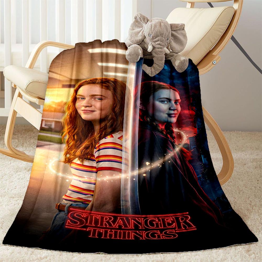 Stranger Things Artwork Suitable Blanket for Offices, Travel, Living Rooms Also a Good Gift for Friends and Family Suitable for All Seasons.