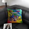 RRainbow FriendsS Cartoon Cushion Cover Natural Linen Organic Fabric DoubleSided Printing Sofa Home Decor Gift Pillow Case
