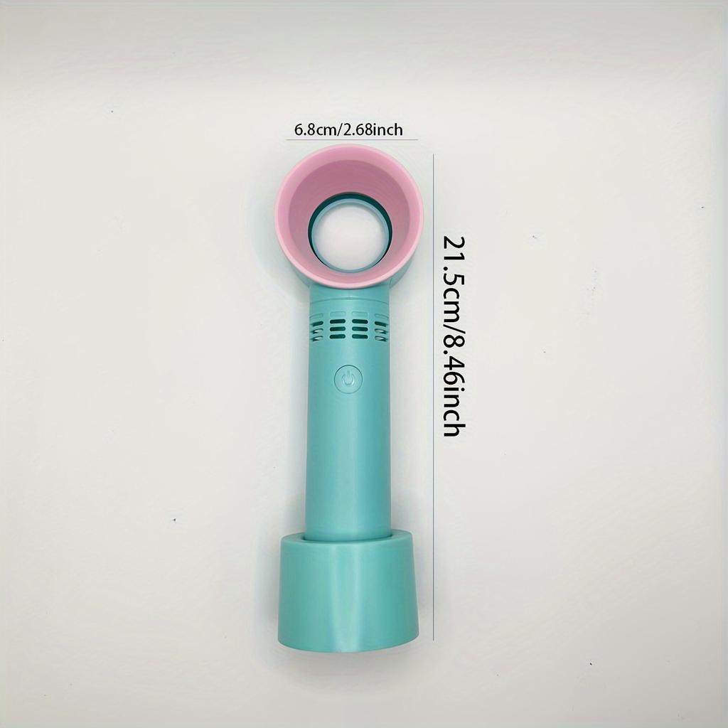 1PC USB Rechargeable Bladeless Handheld Fan, Portable Mini Desktop Fan, with Three Speeds, Suitable for Travel, Officeroom Use.