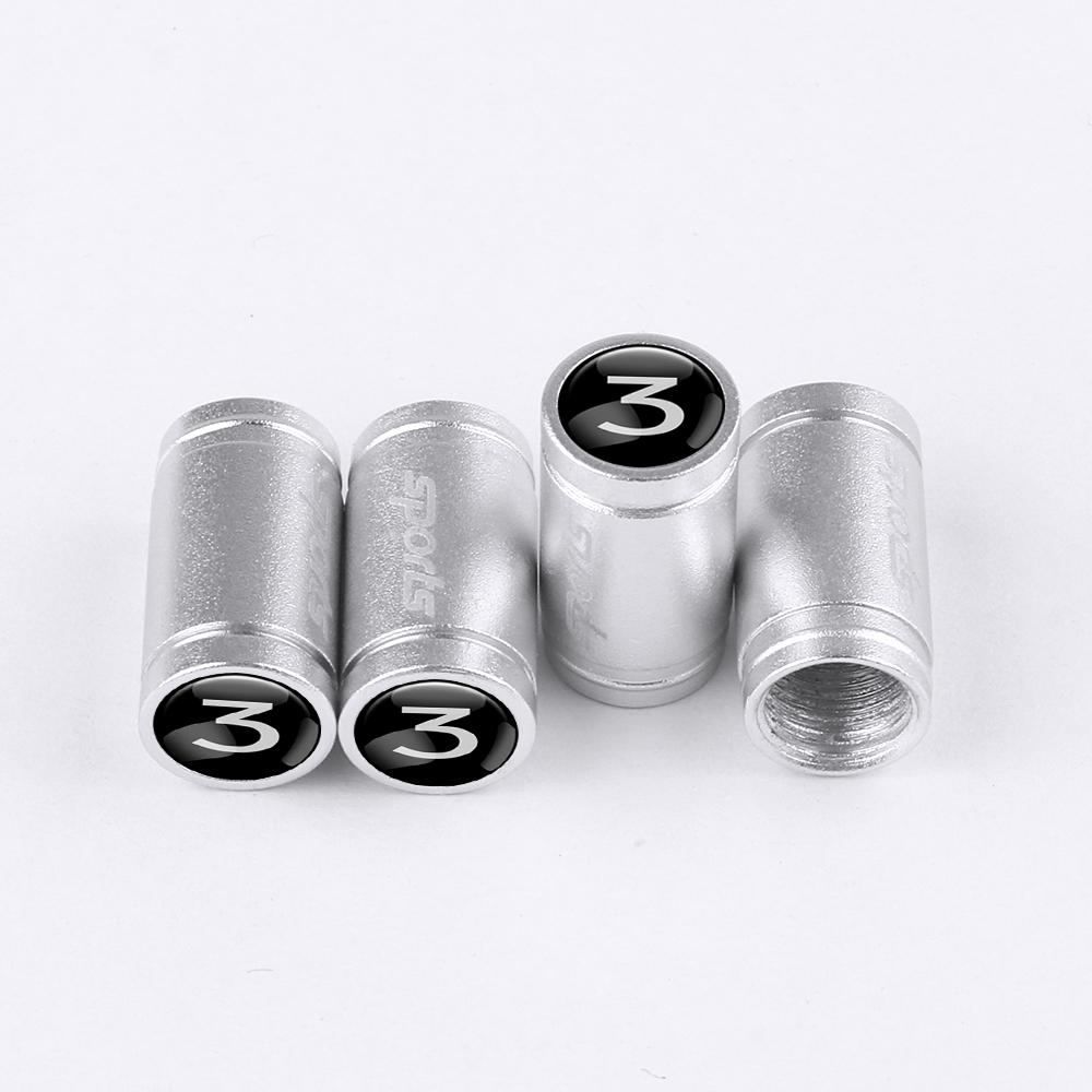 CGYJL1 4Pcs Car Sports Logo Wheel Tire Valve Caps Cover Auto Accessories For Tesla Model 3 Roadster Model S X Model Y SpaceX Cybertruck