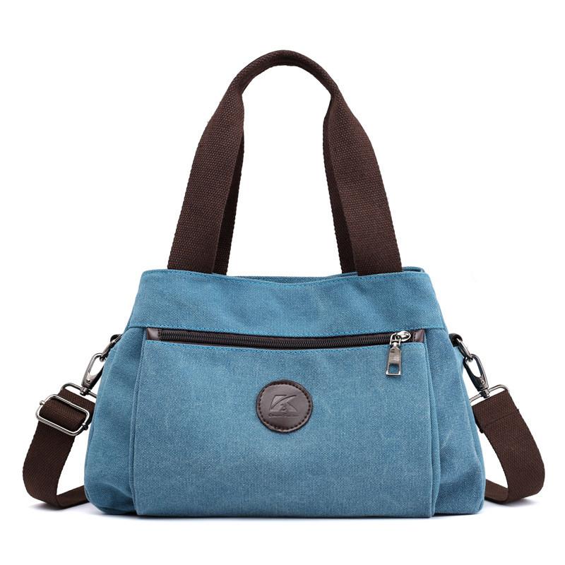 Canvas Ladies Crossbody Bag With Zipper Closure And Interior Pockets For Work