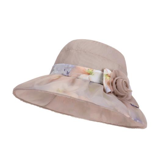 

Женская солнцезащитная шляпа из сетчатой пряжи с широкими полями, украшенная 3D-цветком, шляпа-ведро для защиты от УФ-излучения на улице, пляжная, для езды на велосипеде, шляпа-бассейн хаки