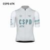 CSPD ATK Men's Summer Cycling Clothes MTB Bicycle Sports Shirt Set Polyester Fiber Cycling Top Sponge Cushion Cycling Paddle