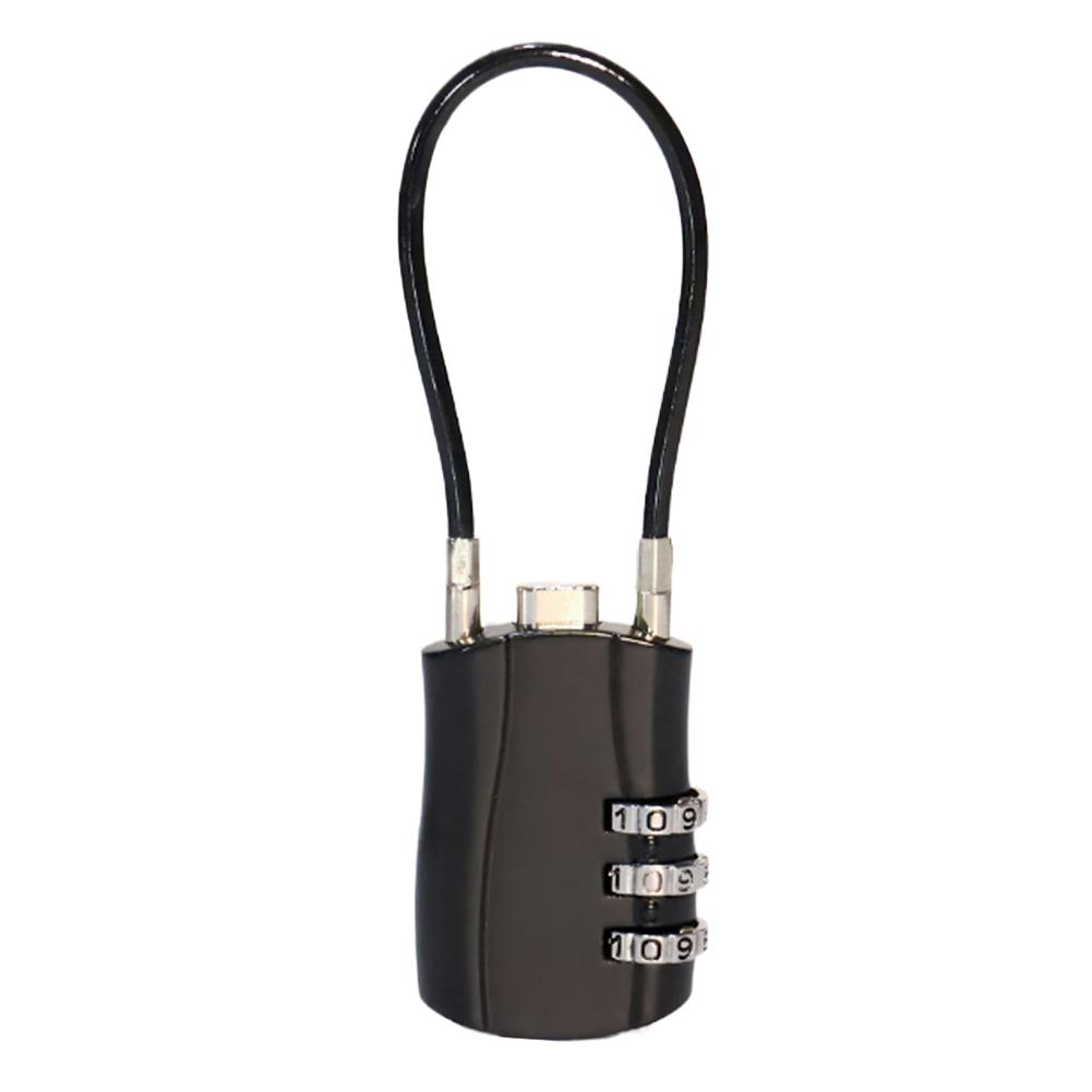 Zamek do kasku motocyklowego, Uniwersalny zamek szyfrowy 3-cyfrowy, Wysokie bezpieczeństwo, Zamek celny TSA, Zamek do kasku na plecak, Wózek, Bagaż