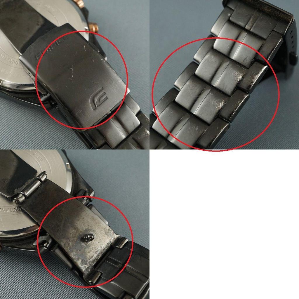 Used CASIO EDIFICE Watch USED EFR-556 Overseas Model Black Men's Casio X7500
