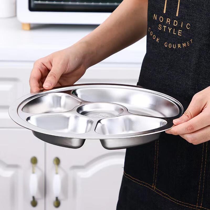 304 Edelstahl-Speiseteller mit Fächern