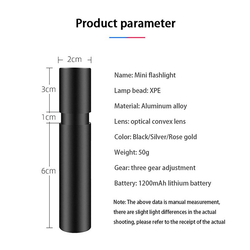 Led Strong Light Flashlight Rechargeable Multi-Purpose Long-Distance Shooting Portable Super Bright Household Small Mini Portabl