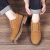 Casual men's thick soled leather shoes Fashionable minimalist design style Outdoor leisure walking office party youth shoes
