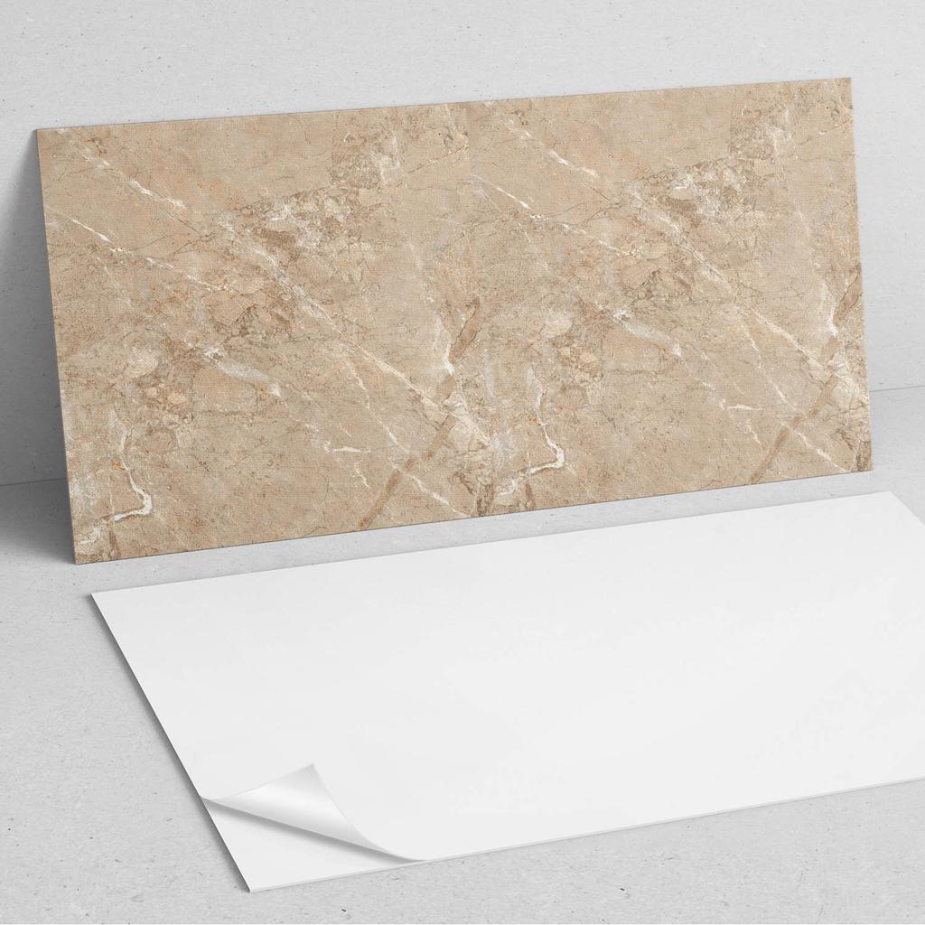 Naklejany Panel Dekoracyjny Do Szybkiej Odmiany Ściany 100X50 Cm Naturalny Wzór Marmuru
