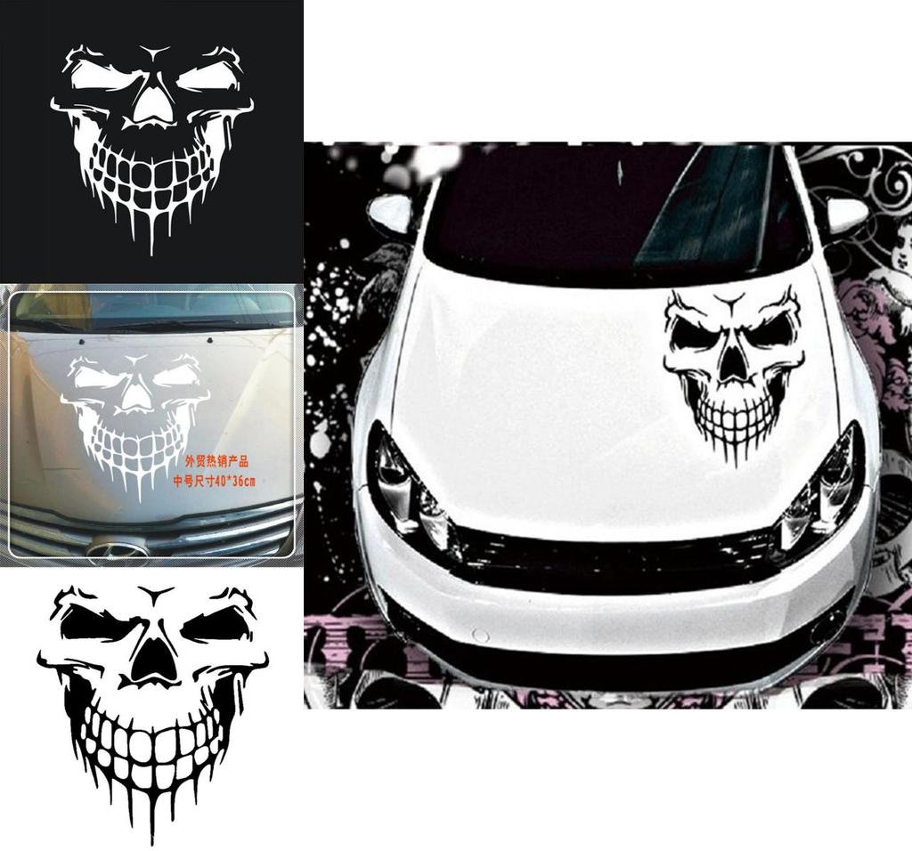 1 Pc Punisher Skull Head Car Sticker Featuring A Stylish Design For Ultimate Car Customization
