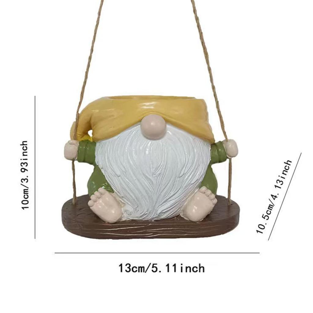 Resin Planter Pot With Swing Design For Outdoor Garden Decoration Durable And Lightweight