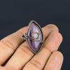 Amethyst Gemstone Copper Wire Wrapped Handmade Jewelry Ring For Her All Size
