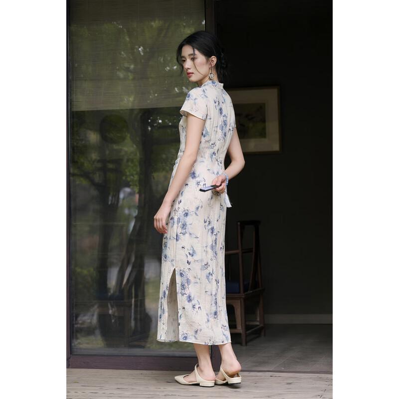 Women's Chinese Style Ink Print Qipao Dress
