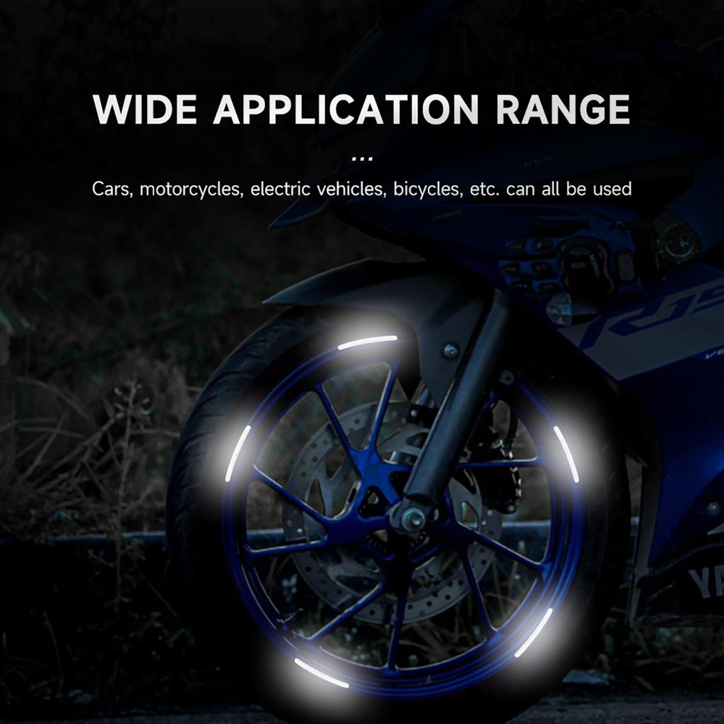 20 Stück Auto Reifen Felge Reflektierender Aufkleber Nacht Sicherheitswarnstreifen Motorrad Fahrrad Auto Radnabe Reflektor Aufkleber Abziehbilder