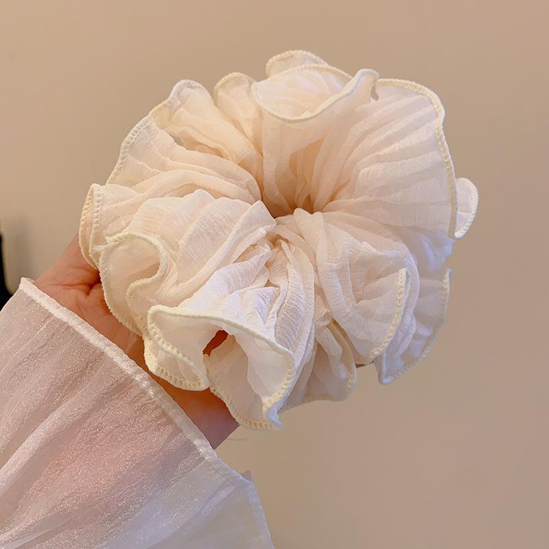 Fabric mesh lace double-layer large intestine hair band simple fashion head flower versatile head accessories hair accessories