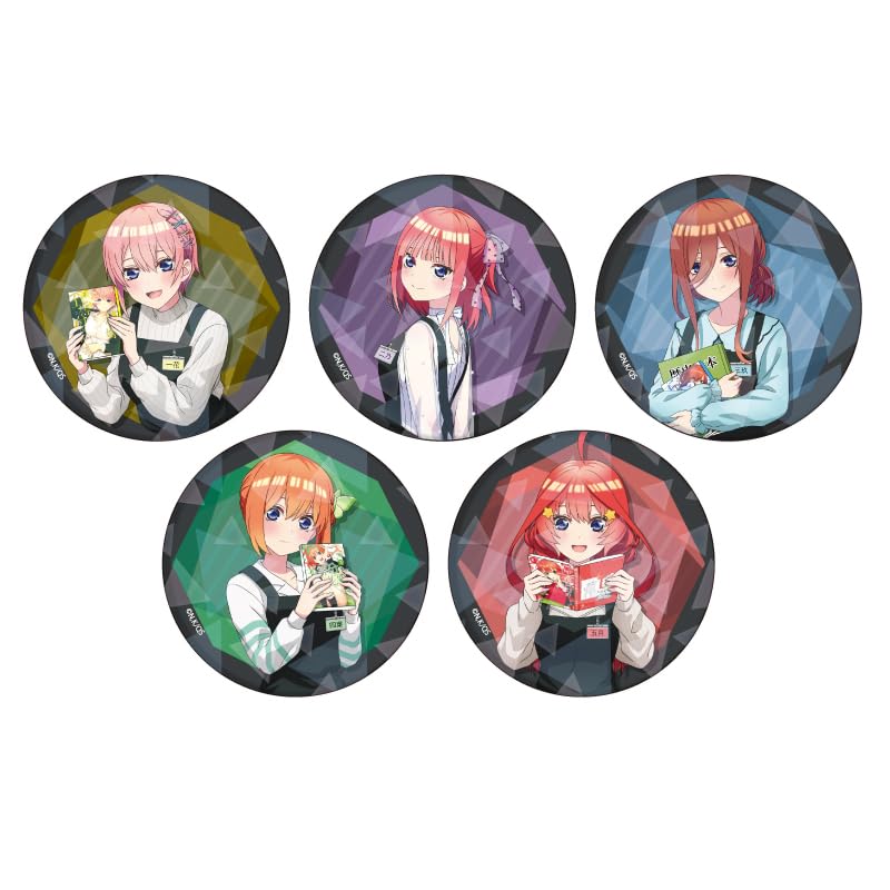 

The Quintessential Quintuplets 01 Bookstore Holographic Tin Badge Box of 5 ver. [Original Illustration] [65mm]
