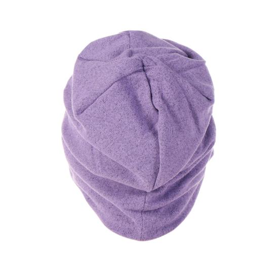 Módní teplá bavlněná dámská jednobarevná čepice beanie na podzim zimu