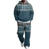 Completo con Felpa e Pantaloni da Tuta da Uomo con Vita Elastica, Outfit Casual Due Pezzi