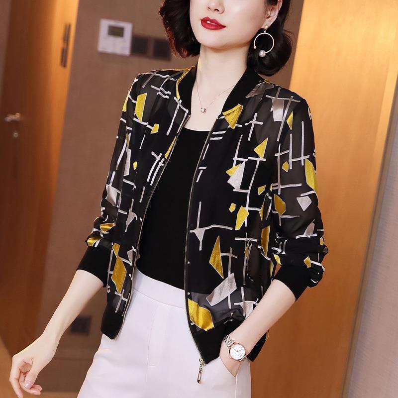 Women's Plus Size Summer Sunscreen Jacket - Trendy Lightweight Baseball Style