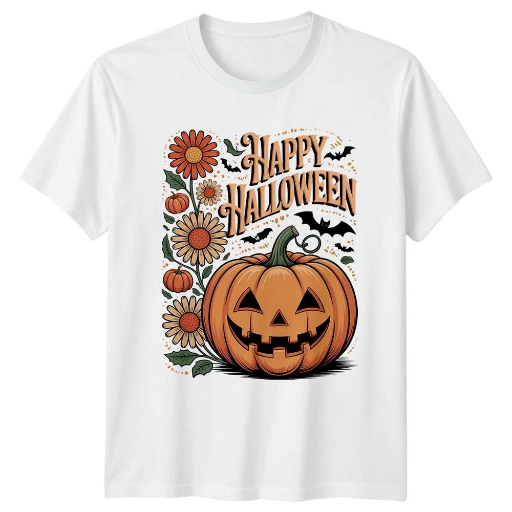 Happy Halloween TShirt Vintage Autumn Halloween Gift For Him And Her
