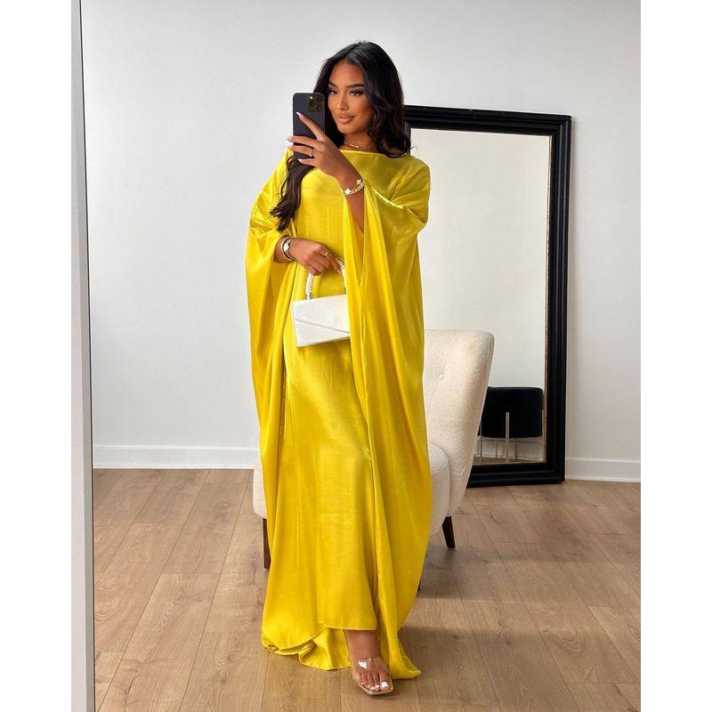 Spring and Summer Party Flash Cloth Dress Elegant Loose Robe Elegant Loose Robe Dress