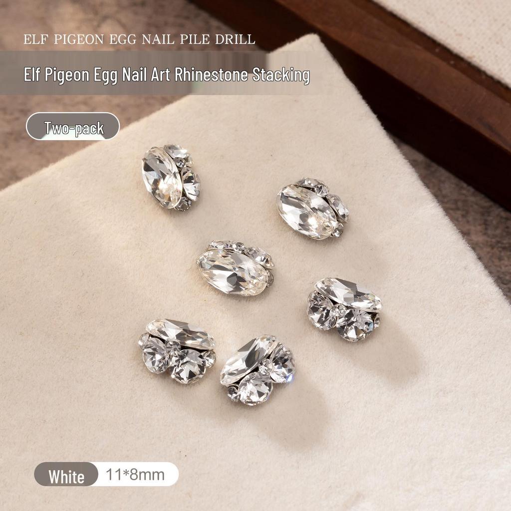 2026 Year of the Horse Luxury Alloy Nail Art: Zodiac Horse Glitter Zirconia Diamond Decorations for Fortunate Nails
