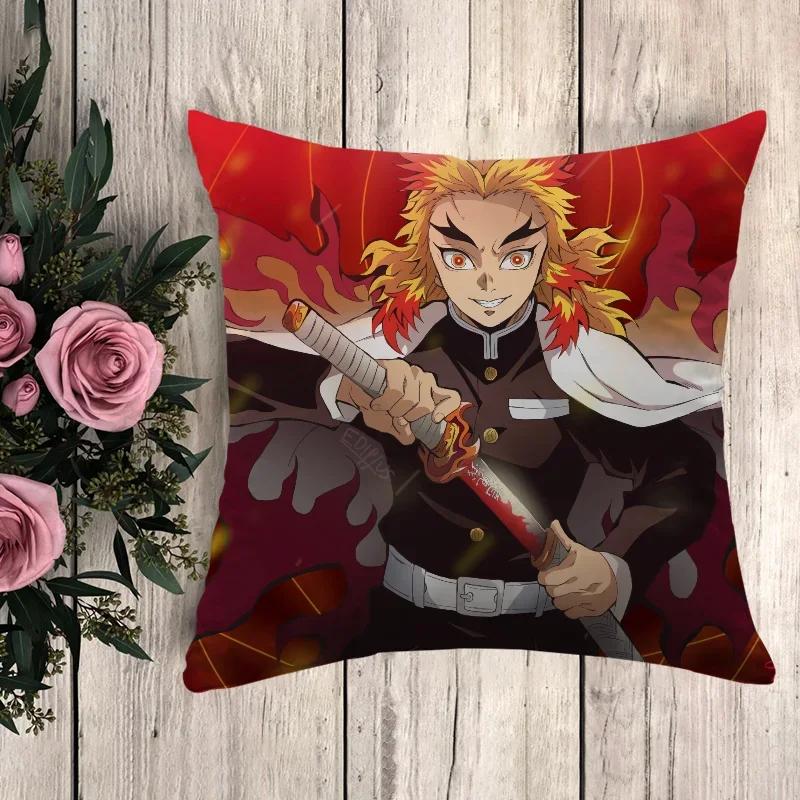 Pillow Demon Slayer Decorative Pillows for Sofa Pillowcase Decor  Cushion Cover X Car Decoration Pillowcases  Fall