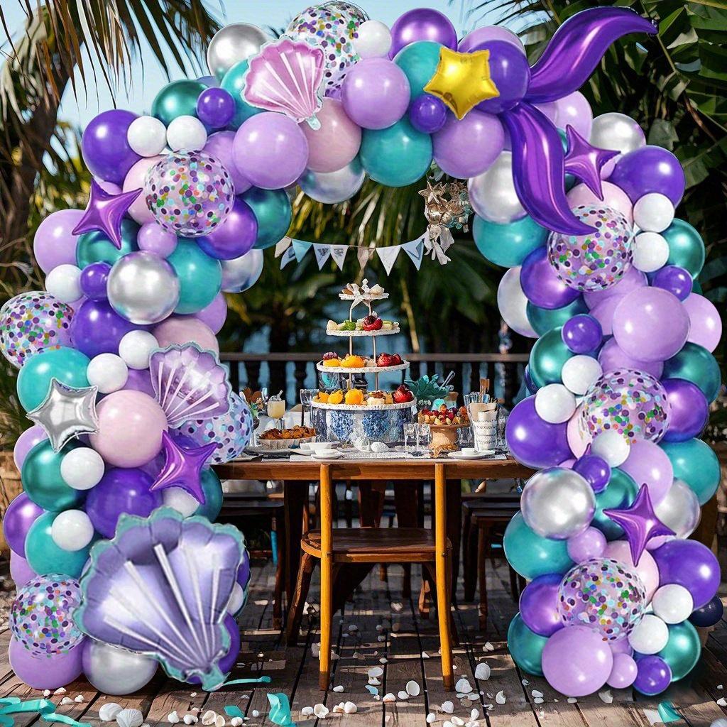 Mermaid Theme Balloon Arch Set for Birthday Party Summer Decoration Graduation and Mother's Day Party Decoration