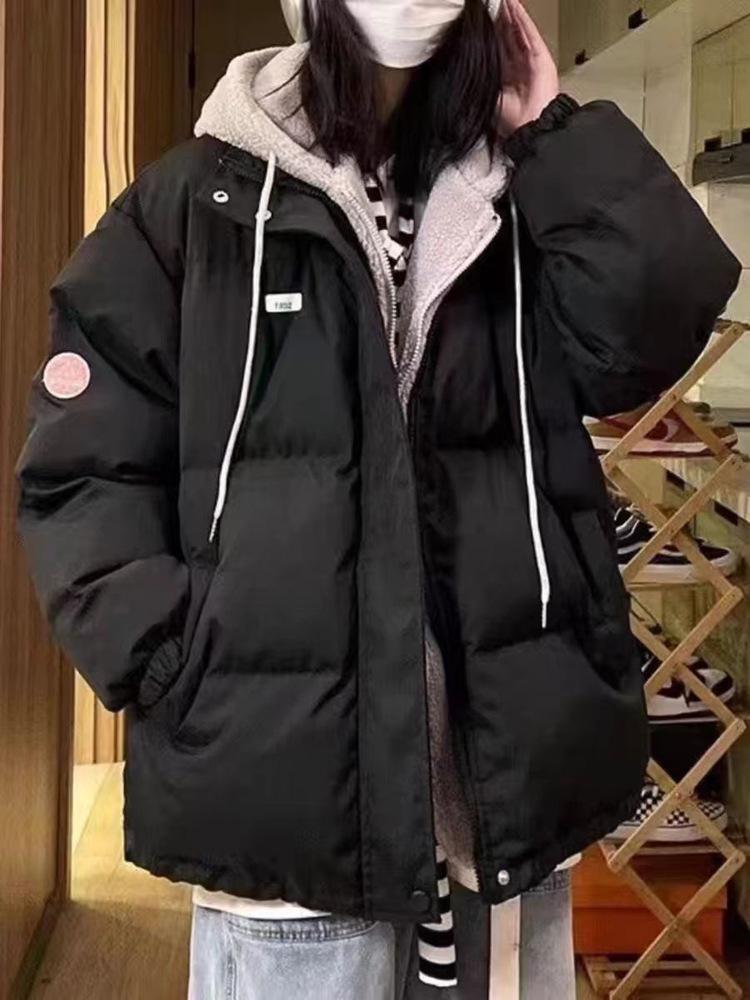 2025 Women's Oversized Down Cotton Jacket - Trendy Thickened Two-Piece Winter Outerwear
