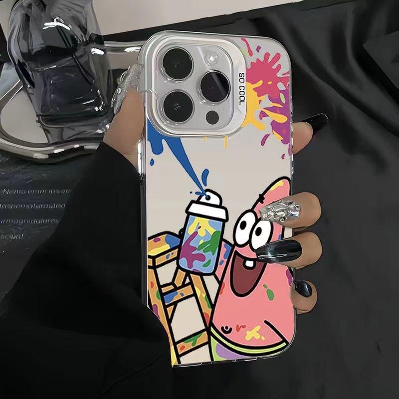 Suitable for Apple 16promax Mobile Phone Case Premium Sense 15/14/13 All-inclusive Huawei Graffiti Patrick Star Tide Brand