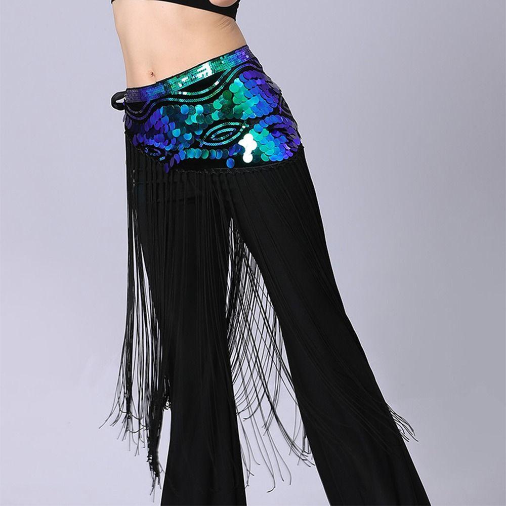 Colorful Belly Dance Hip Scarf Triangle Sequin Waist Chain Belly Dance Belt Carnival Celebration