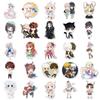 52-Piece Anime Character Sticker Set: Cute & Waterproof Cartoon Decals for Journals, Luggage, and Water Bottles