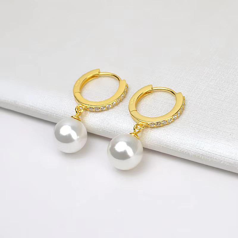 

2024 Роскошные европейские и американские ретро серьги с жемчугом и кубическим цирконием