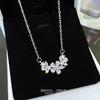 18K Gold Titanium Rhombus Clavicle Chain Necklace - Women’s Trendy Geometric Choker Pendant