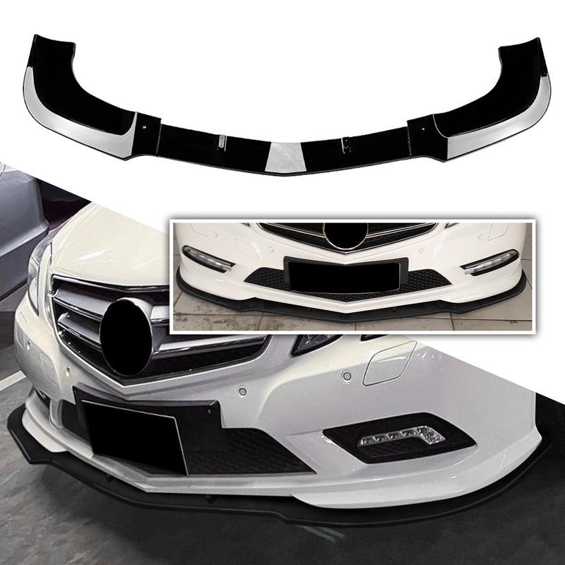 Para Mercedes Benz Clase E W207 C207 Coupé 2009-2012 Labio Divisor Spoiler Delantero Negro Mate Brillante Aspecto Fibra de Carbono