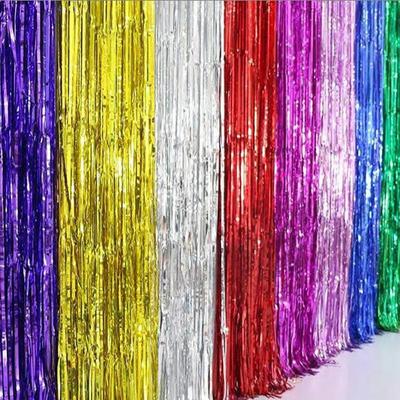 Multicolor Tinsel Curtain for Children's Parties, Weddings, and New Year's Celebrations.