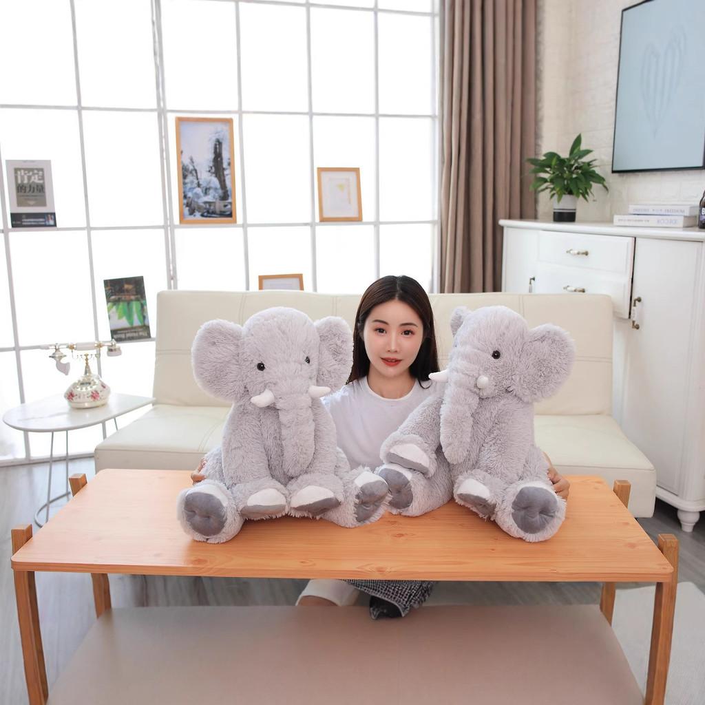 Toy Plush Elephant Long Hair Comfort Doll Simulation Bed Decoration Pillow Throw