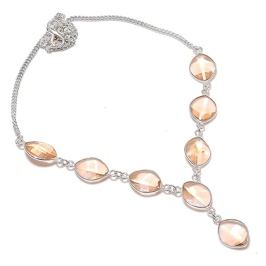 

Натуральний камінь морганіт 925 стерлінгового срібла Ювелірний кулон 18 ASN-5895