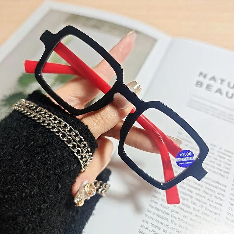 Square Plastic Reading Glasses Women Anti Blue Light Eyeglasses Men Presbyopia Hyperopia Reading Glasses Eyewear+1.0 +2.0 +3.0